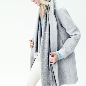 J. Crew Stadium Cloth Cocoon Coat in Grey